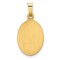 14K Yellow Gold Our Lady Of Guadalupe Medal Charm Jewerly 20mm x 11mm
